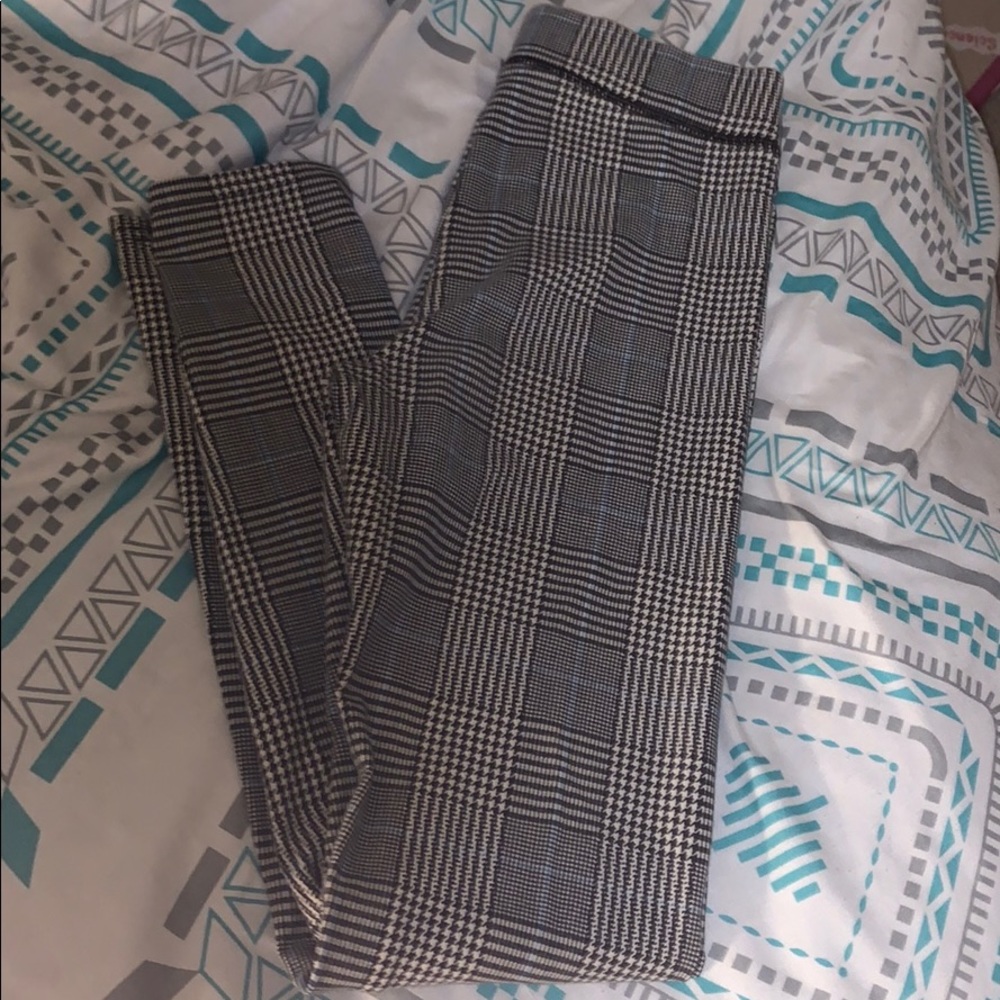 Plaid leggings